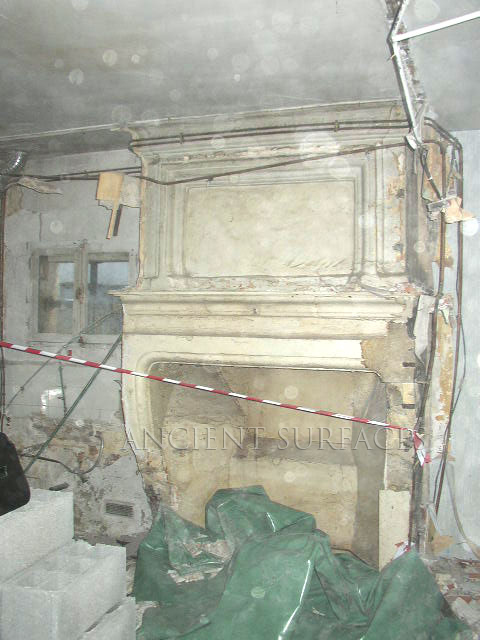 Antique Fireplace Mantle Prior to Reclamation