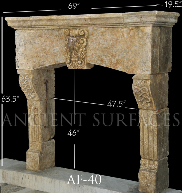 Antique Reclaimed French Fireplace 