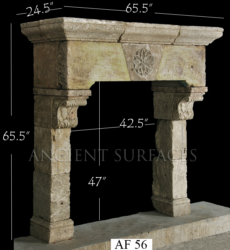 Antique Reclaimed Fireplace Mantle from the 17th Century