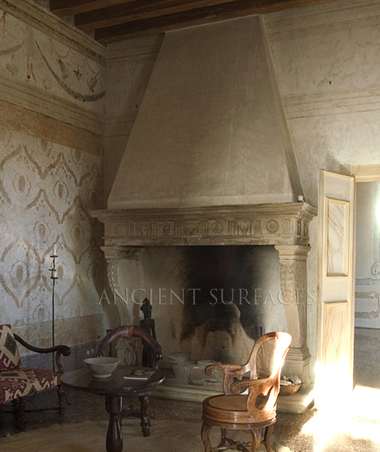 Ancient Fireplace in Situ in a 16th Century Italian Renaissance Villa