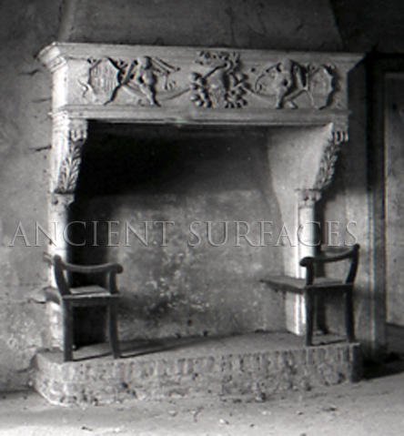 Ancient Reclaimed Italian Renaissance Mantel Circa late 15th Century