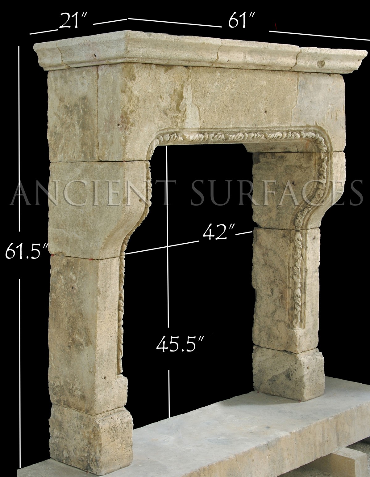 Antique Fireplace 'A Clef Vouttee'