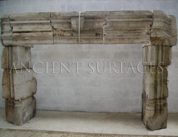 Antique reclaimed medieval fireplace mantle from Ireland