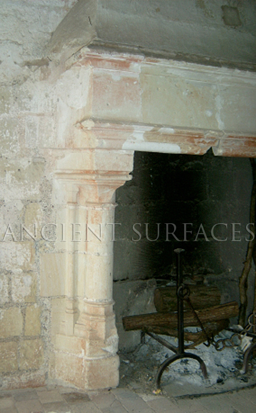 Antique Reclaimed Fireplace Mantle in an Old English Manor by Ancient Surfaces