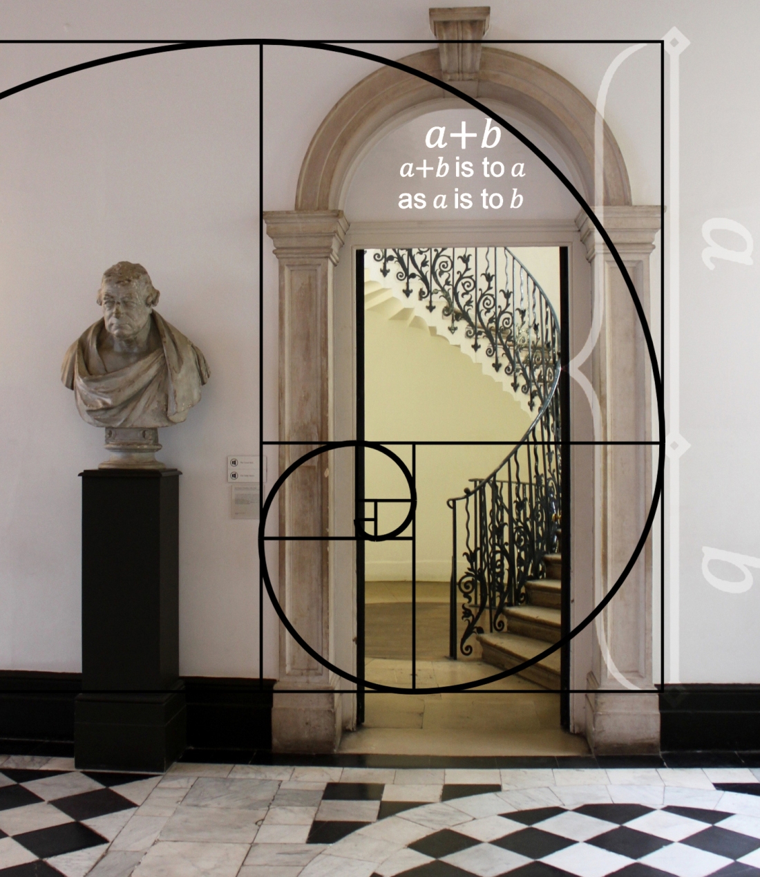 Limestone Entryway in a National Landmark. Height and width designed and carved using the golden ratio proportions.