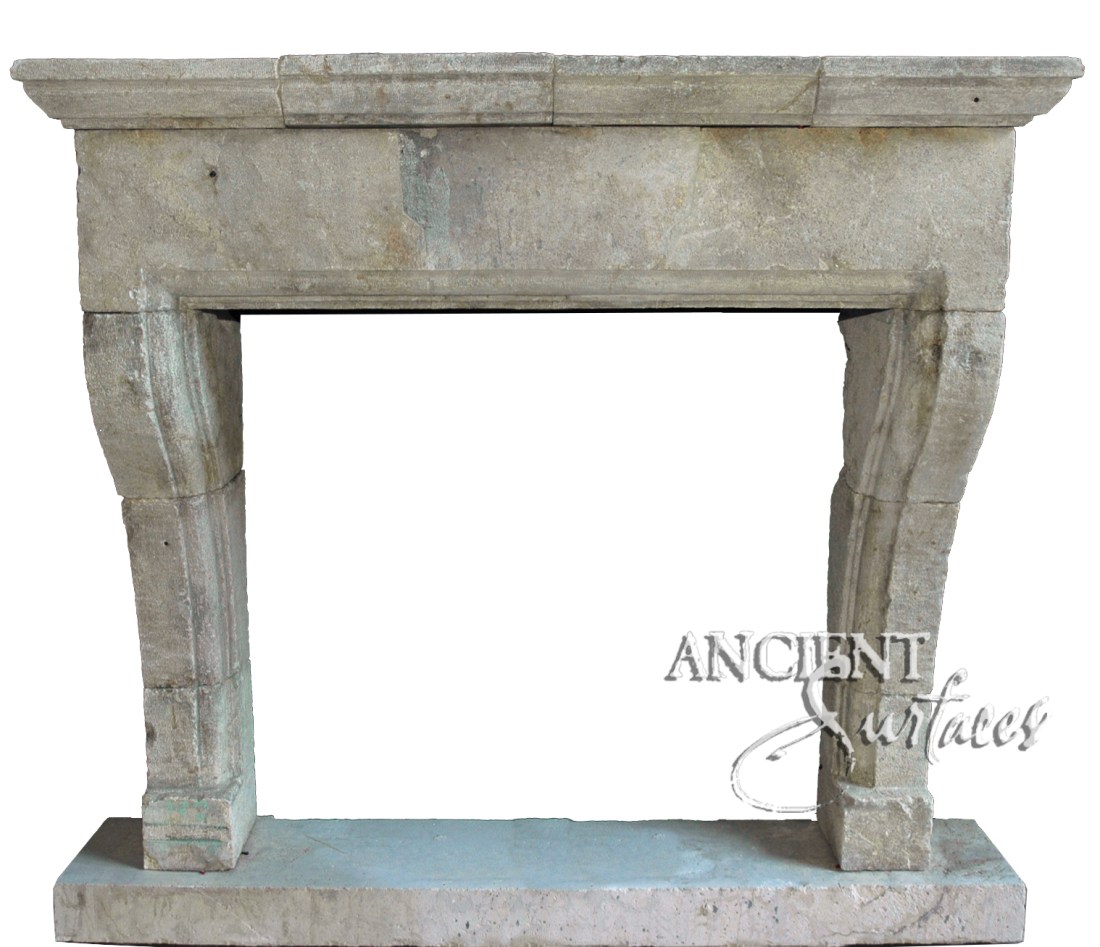 Antique stone fireplace by Ancient Surfaces. Ideas and examples from our upcoming online catalog.   http://www.ancientsurfaces.com/Antique-Fireplaces.html