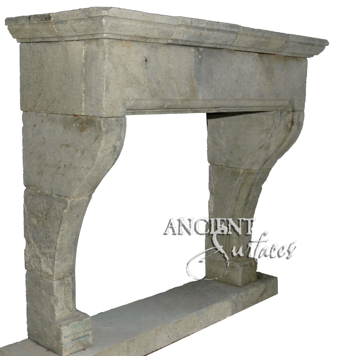 Antique stone fireplace by Ancient Surfaces. Ideas and examples from our upcoming online catalog.   http://www.ancientsurfaces.com/Antique-Fireplaces.html