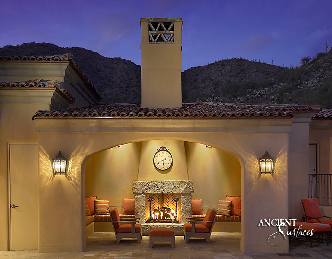 Biblical fireplace concept copy