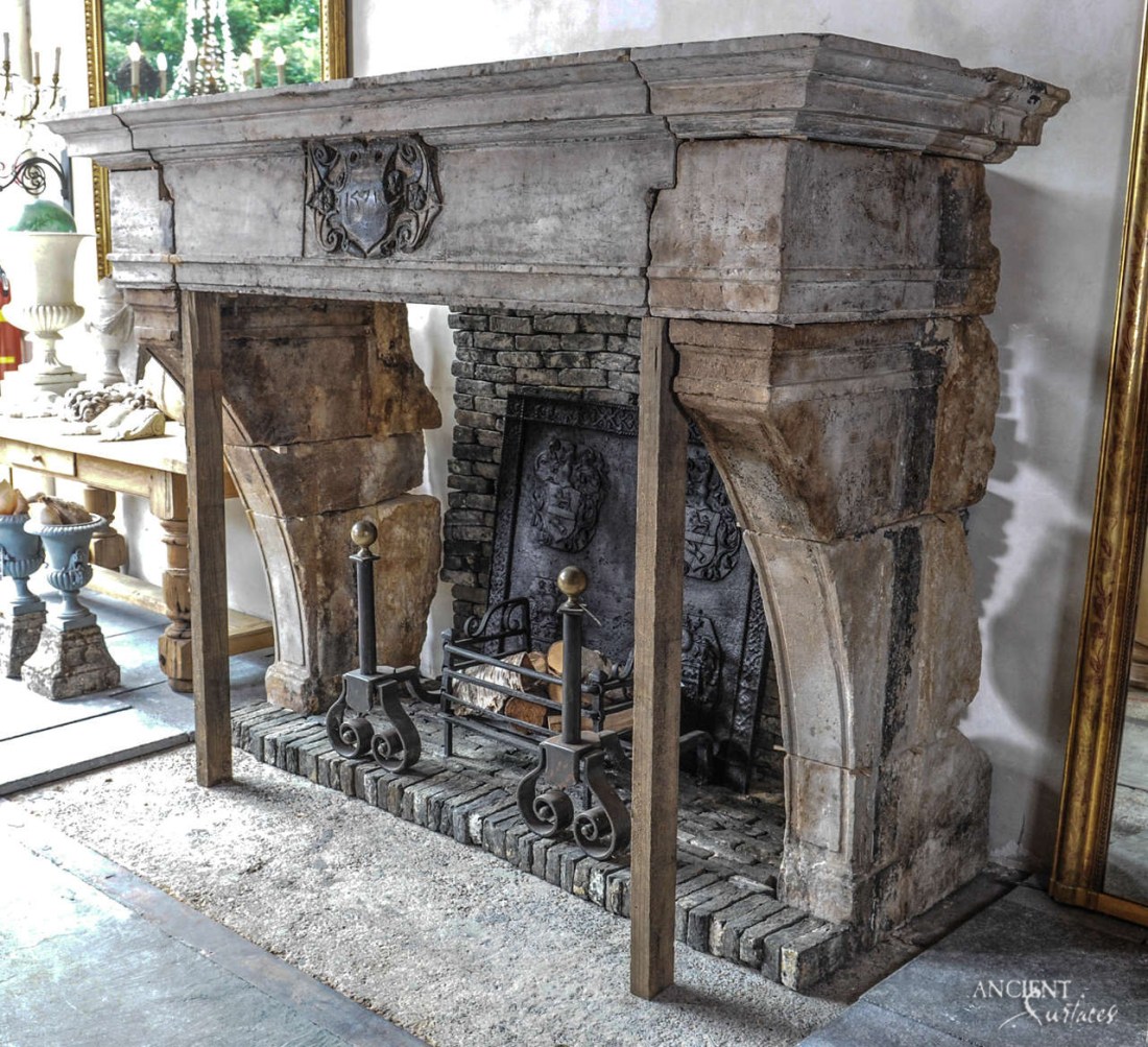 old-fully-carved-limestone-fireplace