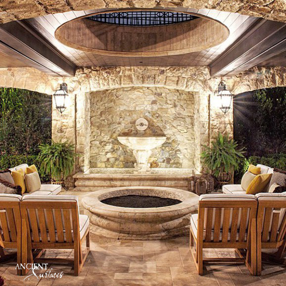 open-top-patio-with-firepit-and-a-wall-fountain-english-itaian-style