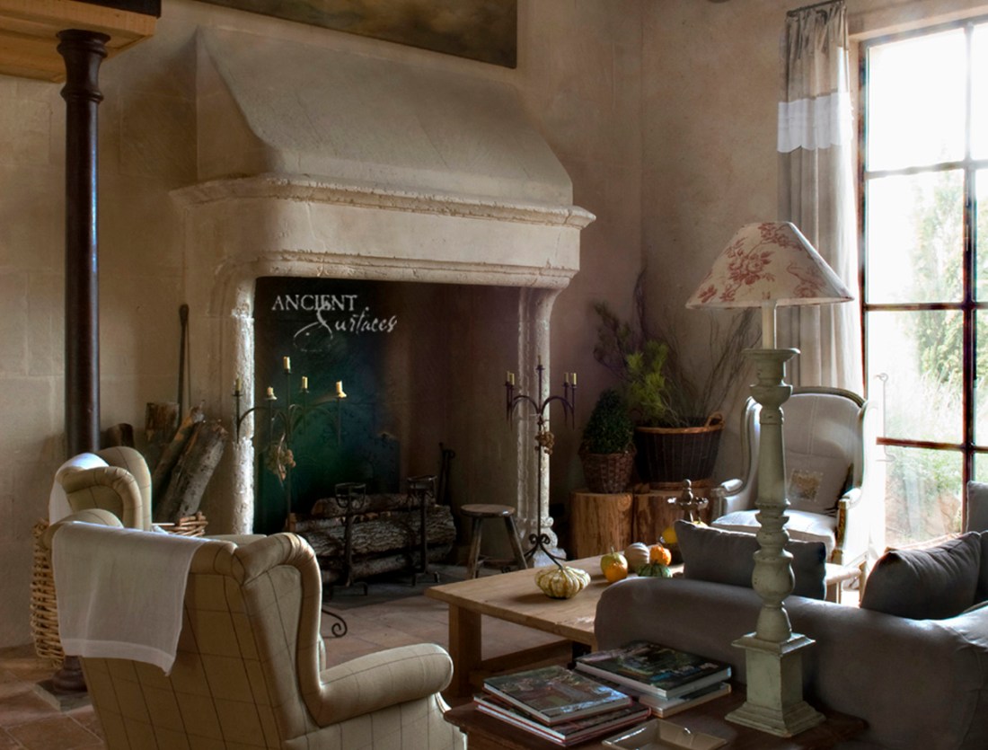 beautiful-limestone-fireplace-design