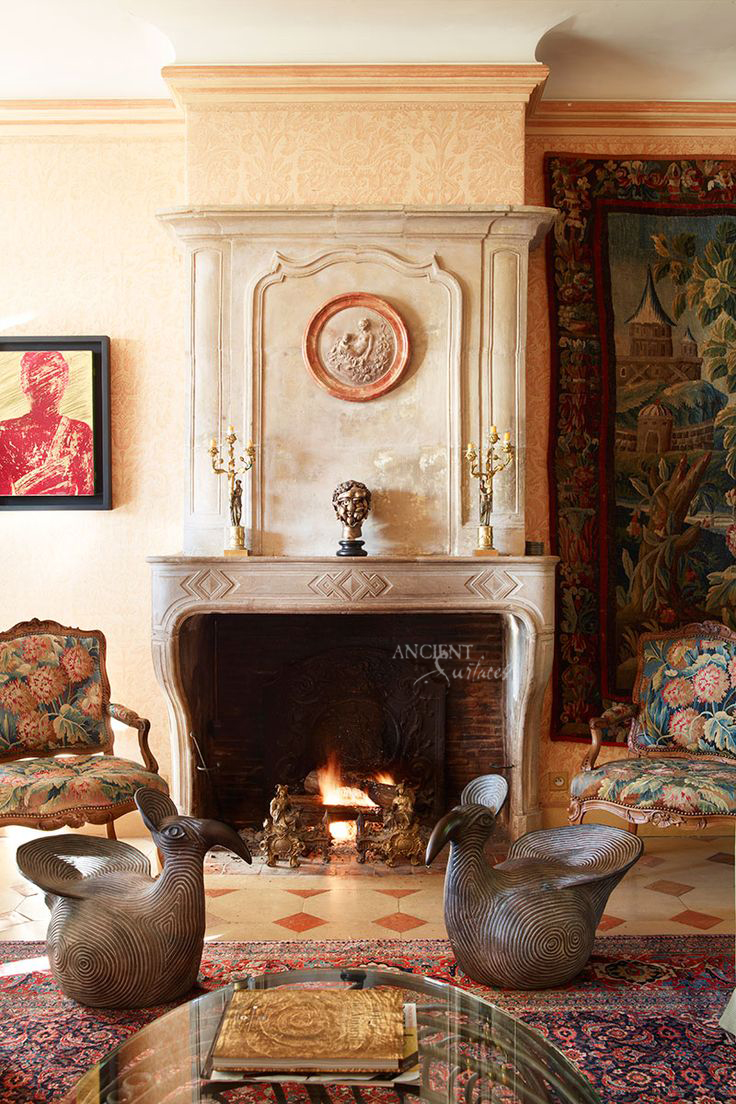 french-country-fireplace-limestone-over-mantel