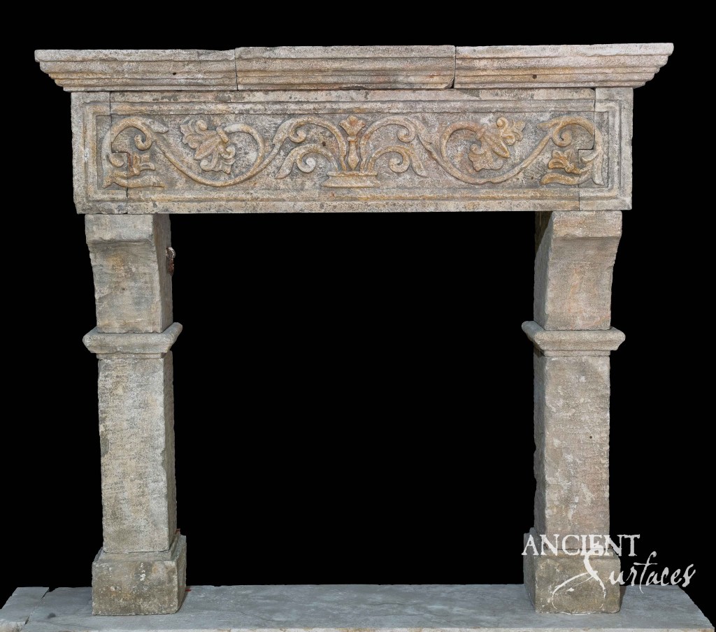 Reclaimed limestone mantel
Ancient Surfaces fireplace
Antique limestone fireplace
Historic stone surround
Old-world fireplace design
Architectural limestone feature
European stone mantel
Hand-carved fireplace mantle
Botanical stone carving
Classic limestone hearth
Timeless reclaimed limestone
Heraldic limestone detailing
Rustic limestone fireplace
Luxury stone interior accent
Antique limestone architectural piece