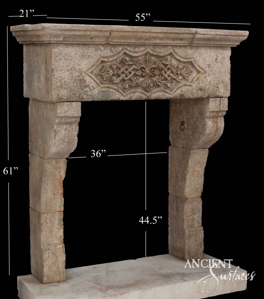 Reclaimed limestone mantel
Ancient Surfaces fireplace
Antique limestone fireplace
Historic stone surround
Old-world fireplace design
Architectural limestone feature
European stone mantel
Hand-carved fireplace mantle
Botanical stone carving
Classic limestone hearth
Timeless reclaimed limestone
Heraldic limestone detailing
Rustic limestone fireplace
Luxury stone interior accent
Antique limestone architectural piece