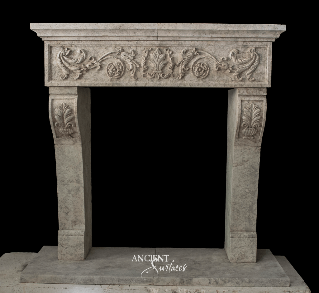 reclaimed limestone mantels
Ancient Surfaces fireplaces
antique stone fireplace surrounds
historic limestone hearths
carved European mantels
Renaissance limestone mantel
Louis XV stone fireplace
Baroque limestone fireplace
botanical carved stone mantels
architectural stone salvage
reclaimed stone fireplaces
antique limestone hearth designs
hand-carved stone mantels
historic architectural elements
limestone fireplaces by Ancient Surfaces